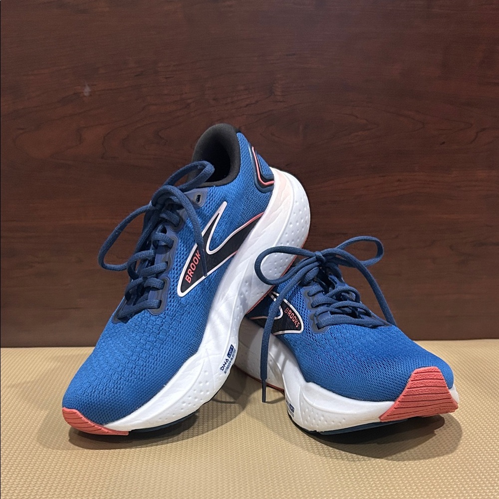 Brooks Blue and Coral Athletic Shoes